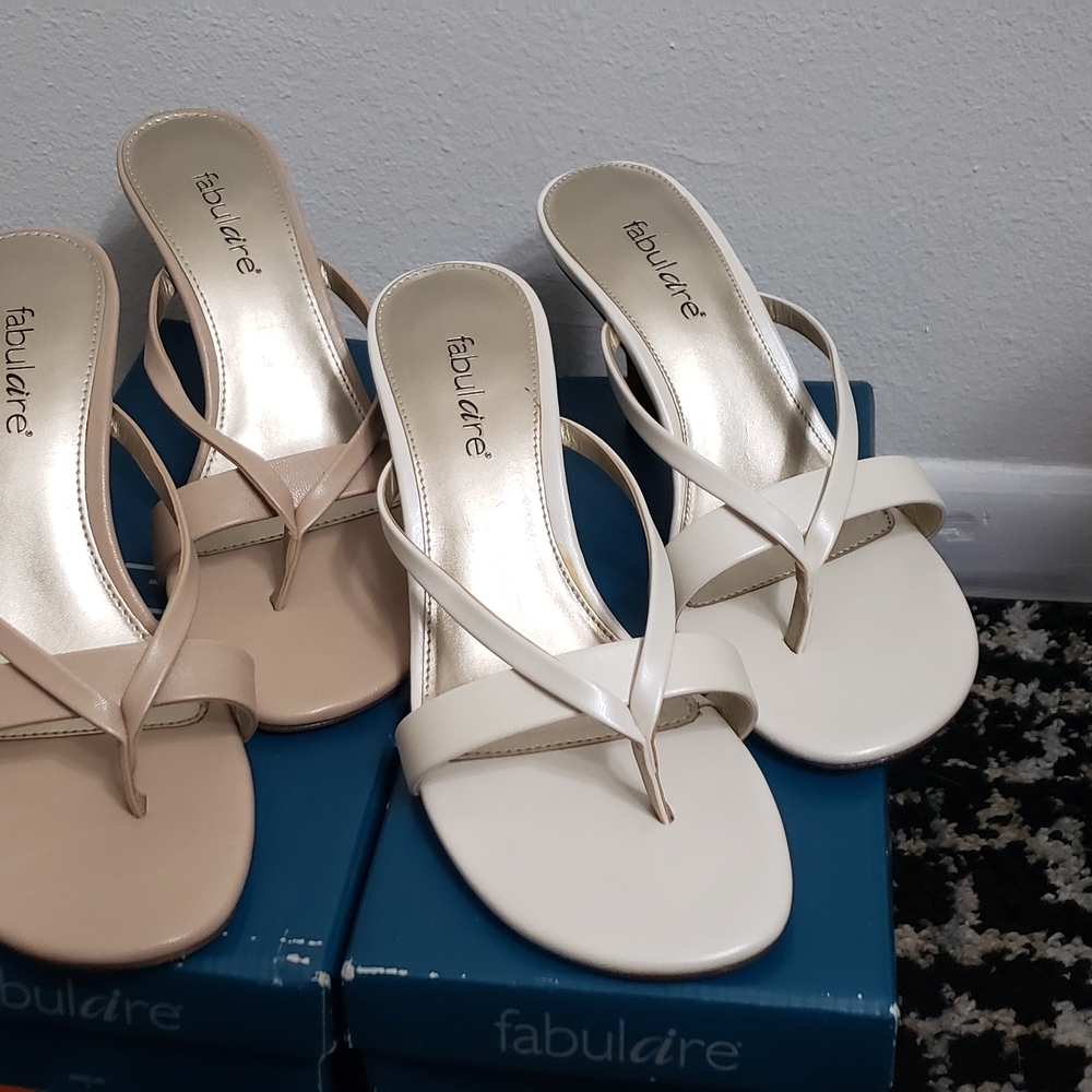 2 pair of Fabulaire Sandals Heels
